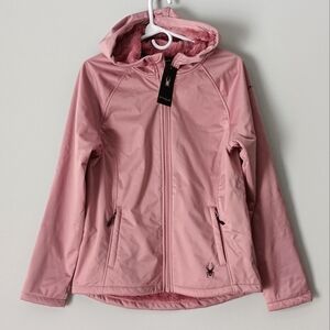NEW Spyder Jacket Fleece Lined Front Zipper Pockets Lilac Blush Pink Medium